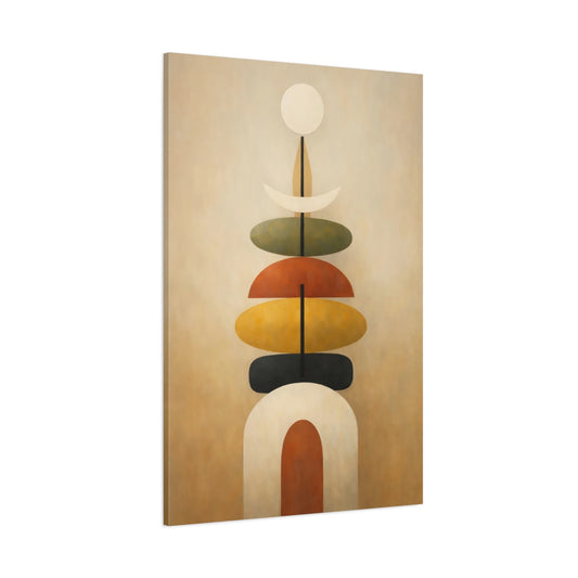Main Mockup. Abstract Abstract Shapes Earth Tone Abstract shown as stretched canvas wall art
