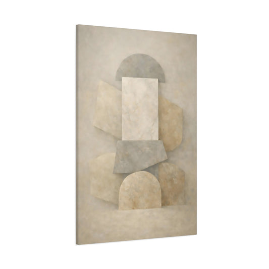 Main Mockup. Abstract Abstract Shapes Neutral Abstract Shapes shown as stretched canvas wall art