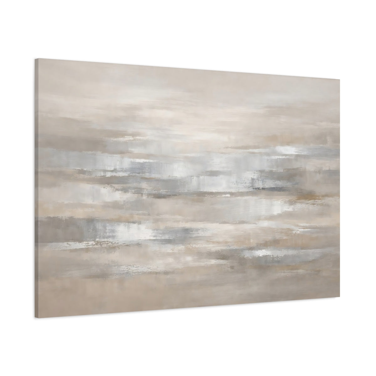 Main Mockup. Abstract Abstract Strokes Neutral Abstract shown as stretched canvas wall art