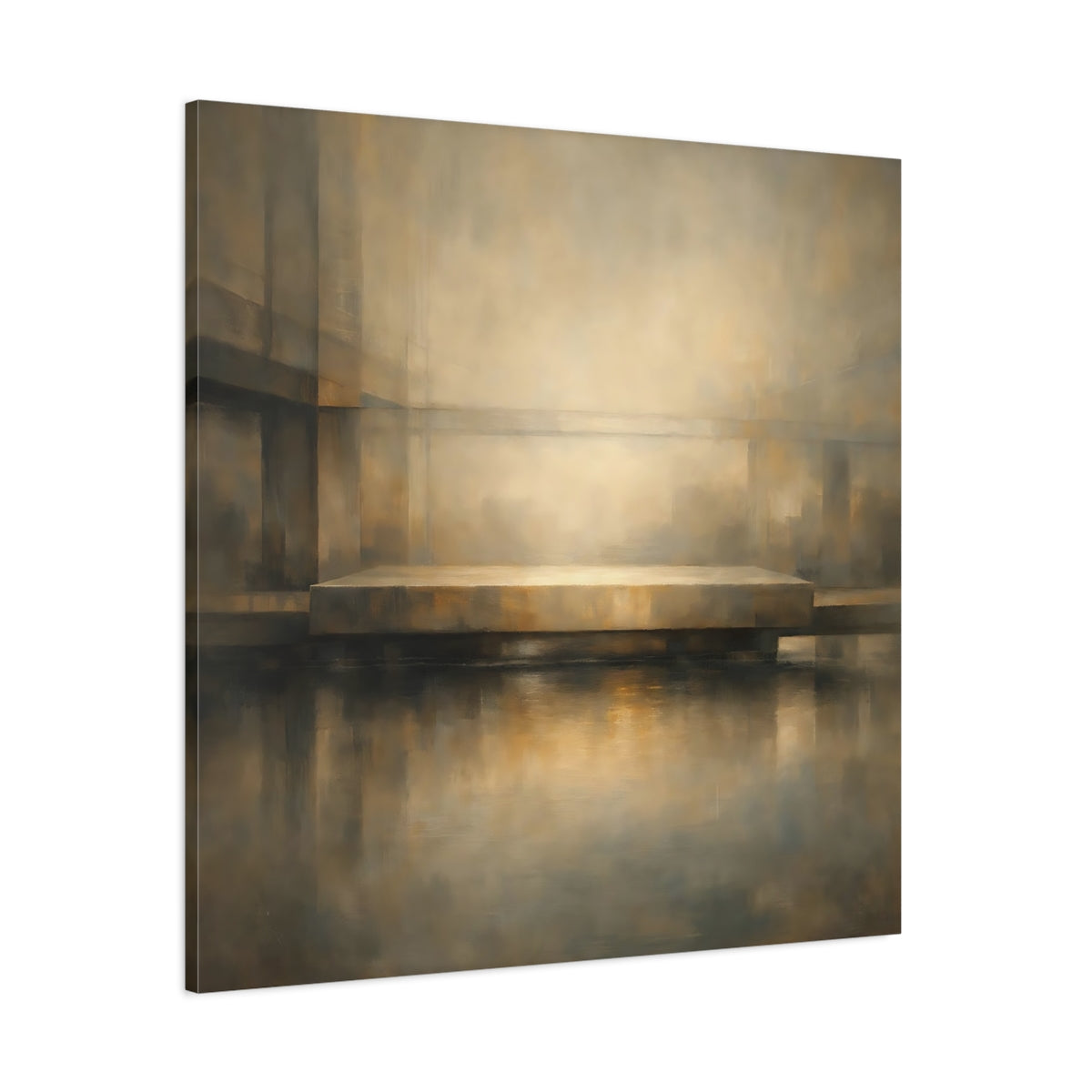 Main Mockup. Abstract Abstract Structure Brown Gray Abstract shown as stretched canvas wall art