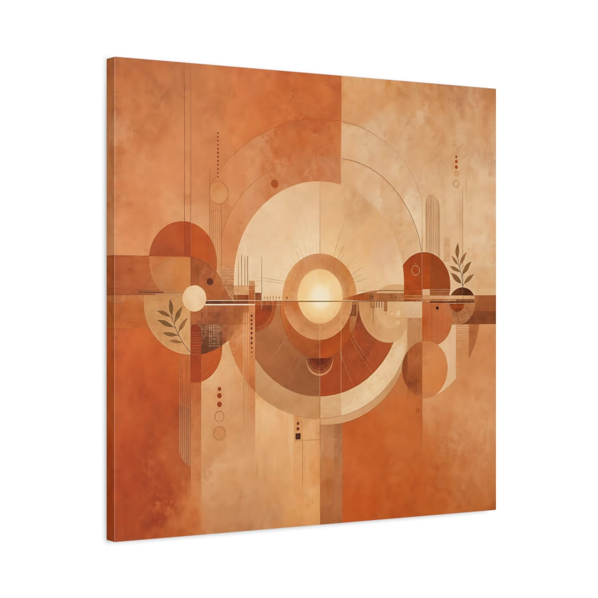 Main Mockup. Abstract Abstract Sun Terracotta Abstract shown as stretched canvas wall art