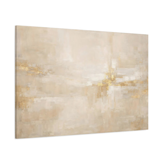 Main Mockup. Abstract Abstract Texture Beige And Gold shown as stretched canvas wall art