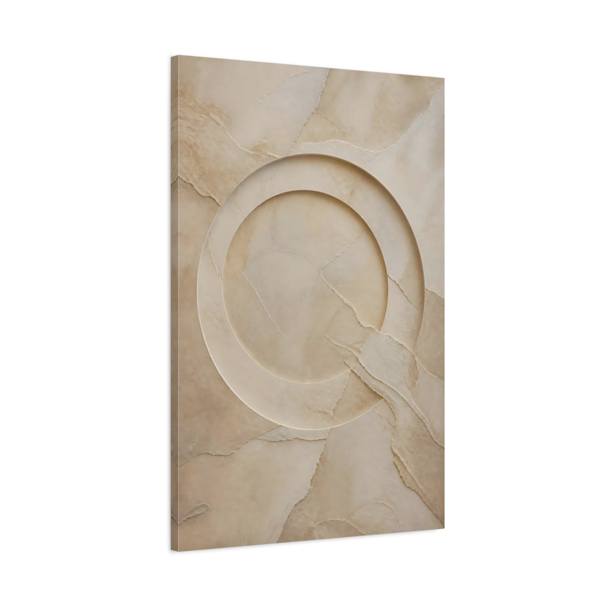 Main Mockup. Abstract Abstract Texture Beige And Tan shown as stretched canvas wall art