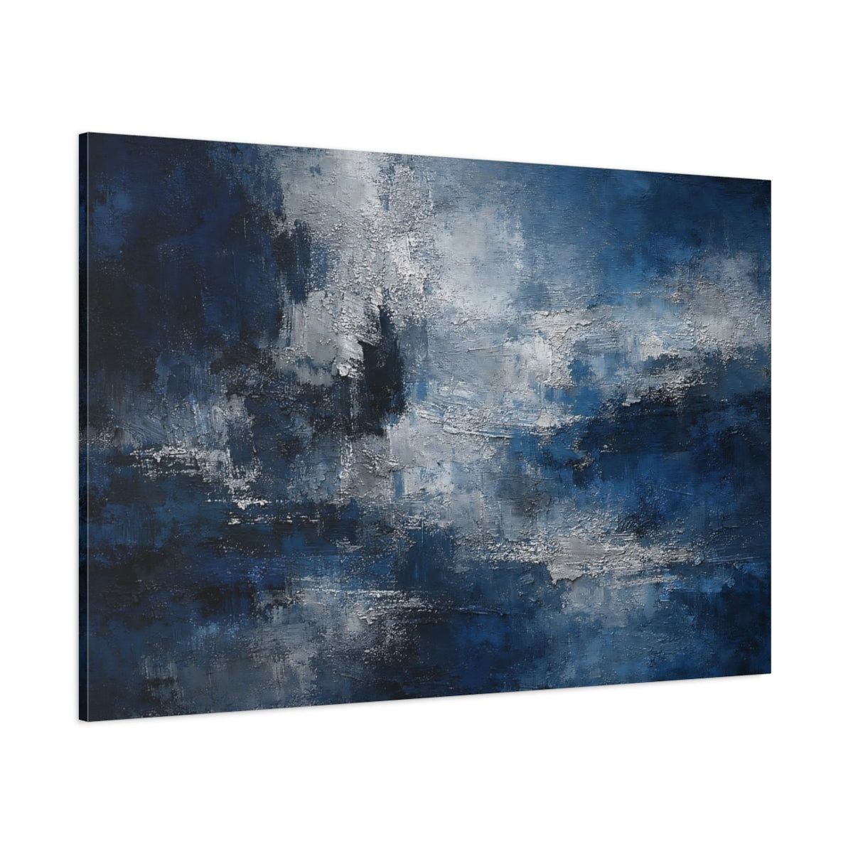 Main Mockup. Abstract Abstract Texture Blue Abstract shown as stretched canvas wall art