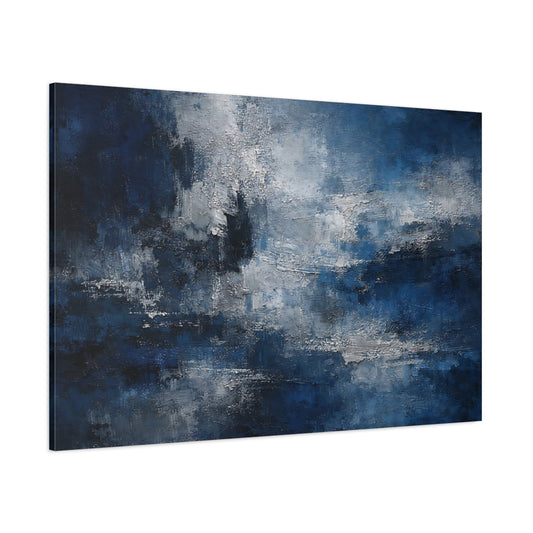 Main Mockup. Abstract Abstract Texture Blue Abstract shown as stretched canvas wall art