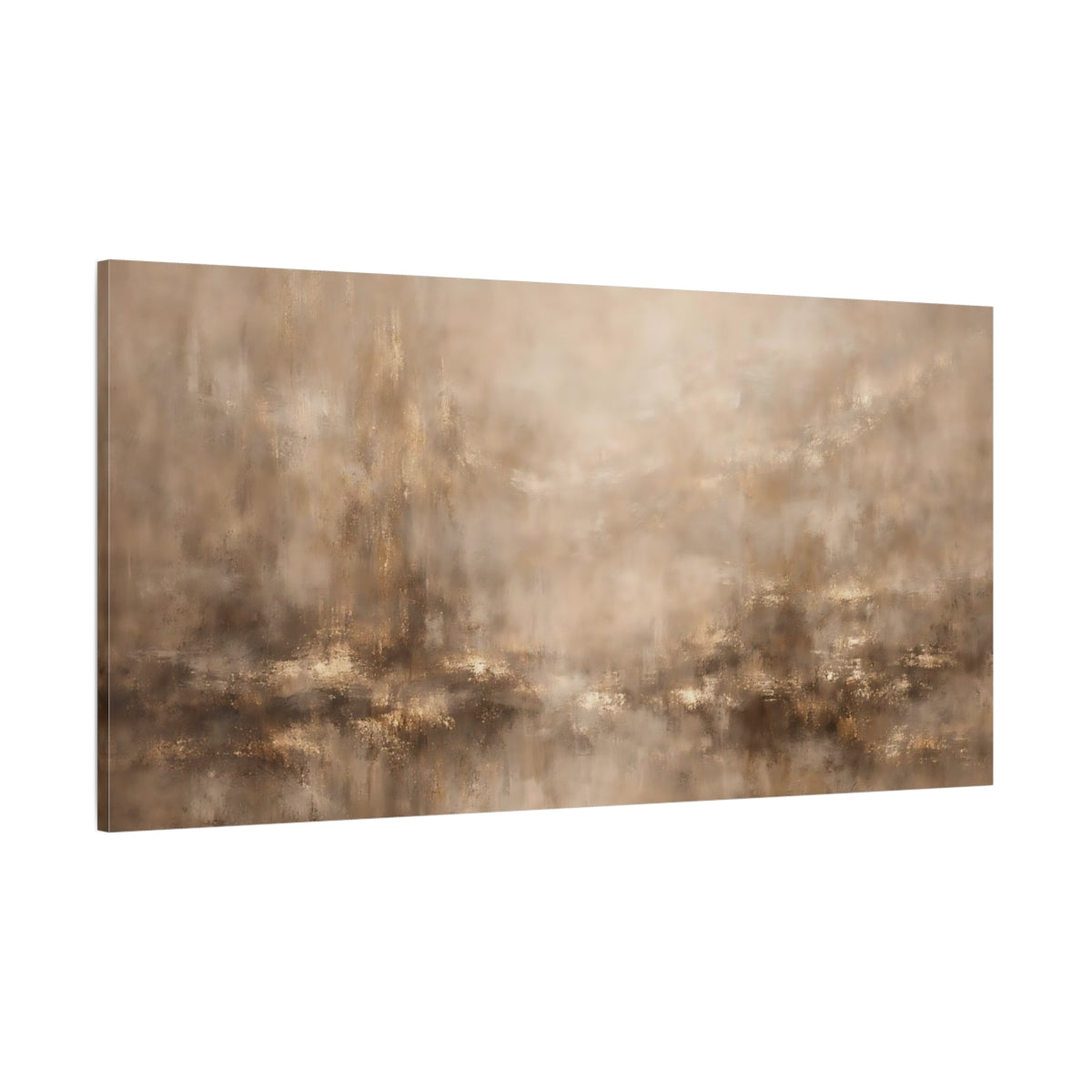 Main Mockup. Abstract Abstract Texture Brown And Gold shown as stretched canvas wall art