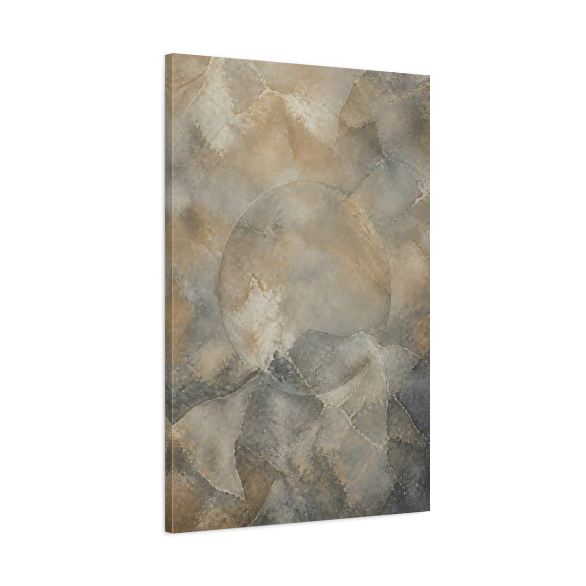 Main Mockup. Abstract Abstract Texture Brown And Grey shown as stretched canvas wall art