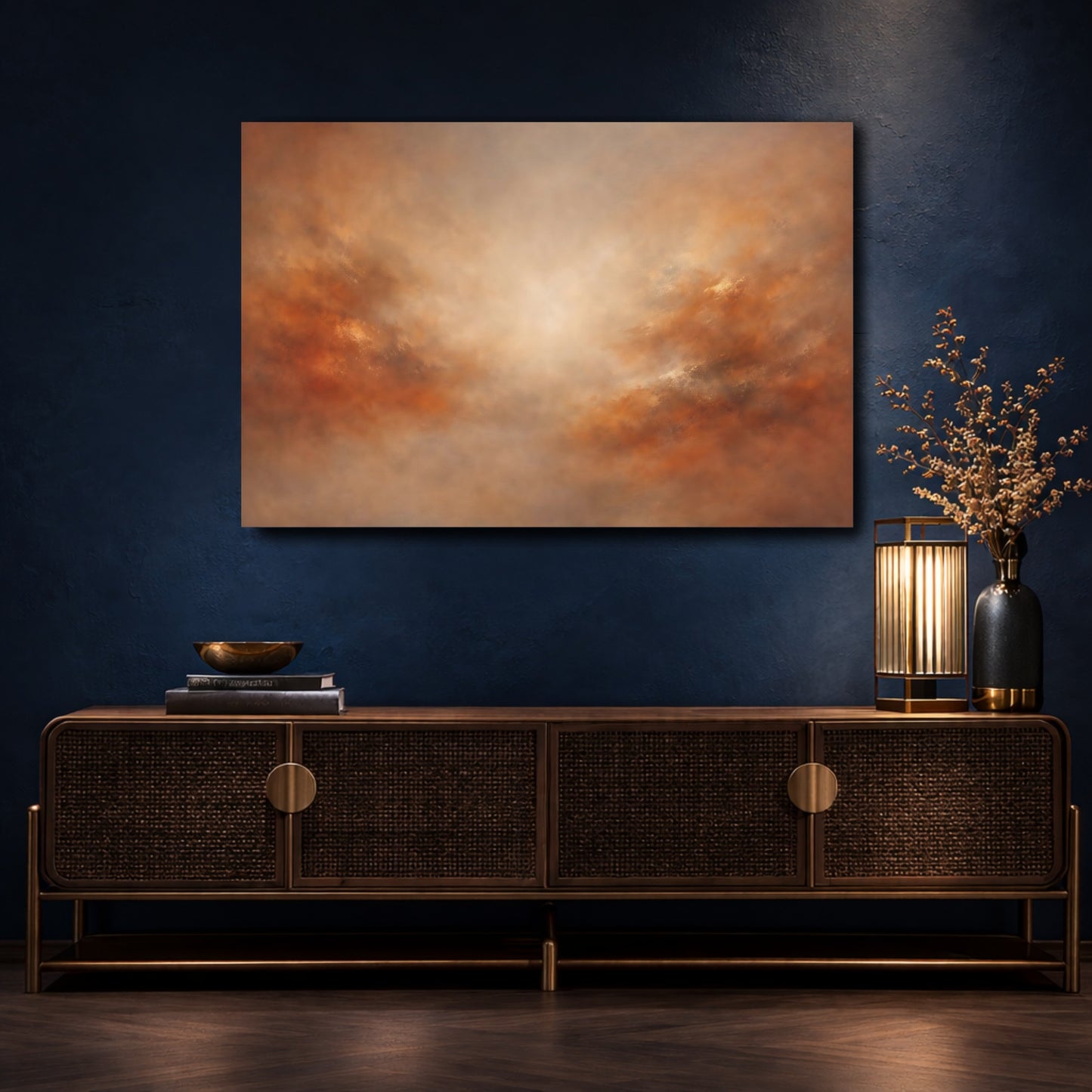 Mockup 4. Abstract Abstract Texture Earthy Abstract shown as stretched canvas wall art