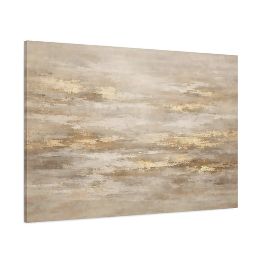 Main Mockup. Abstract Abstract Texture Gold And Beige shown as stretched canvas wall art