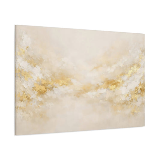 Main Mockup. Abstract Abstract Texture Gold And Cream shown as stretched canvas wall art