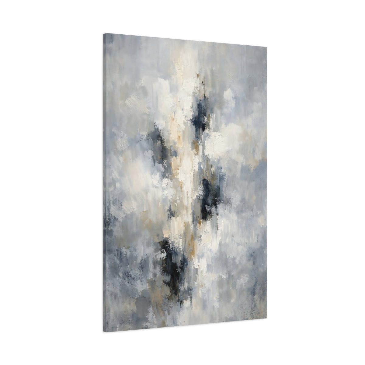 Main Mockup. Abstract Abstract Texture Gray Beige Abstract shown as stretched canvas wall art