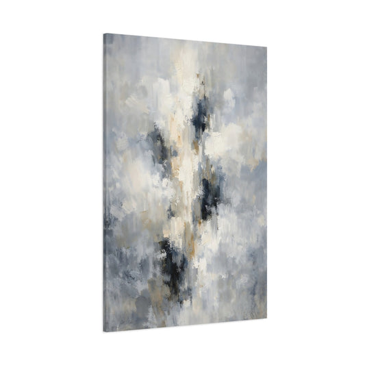 Main Mockup. Abstract Abstract Texture Gray Beige Abstract shown as stretched canvas wall art
