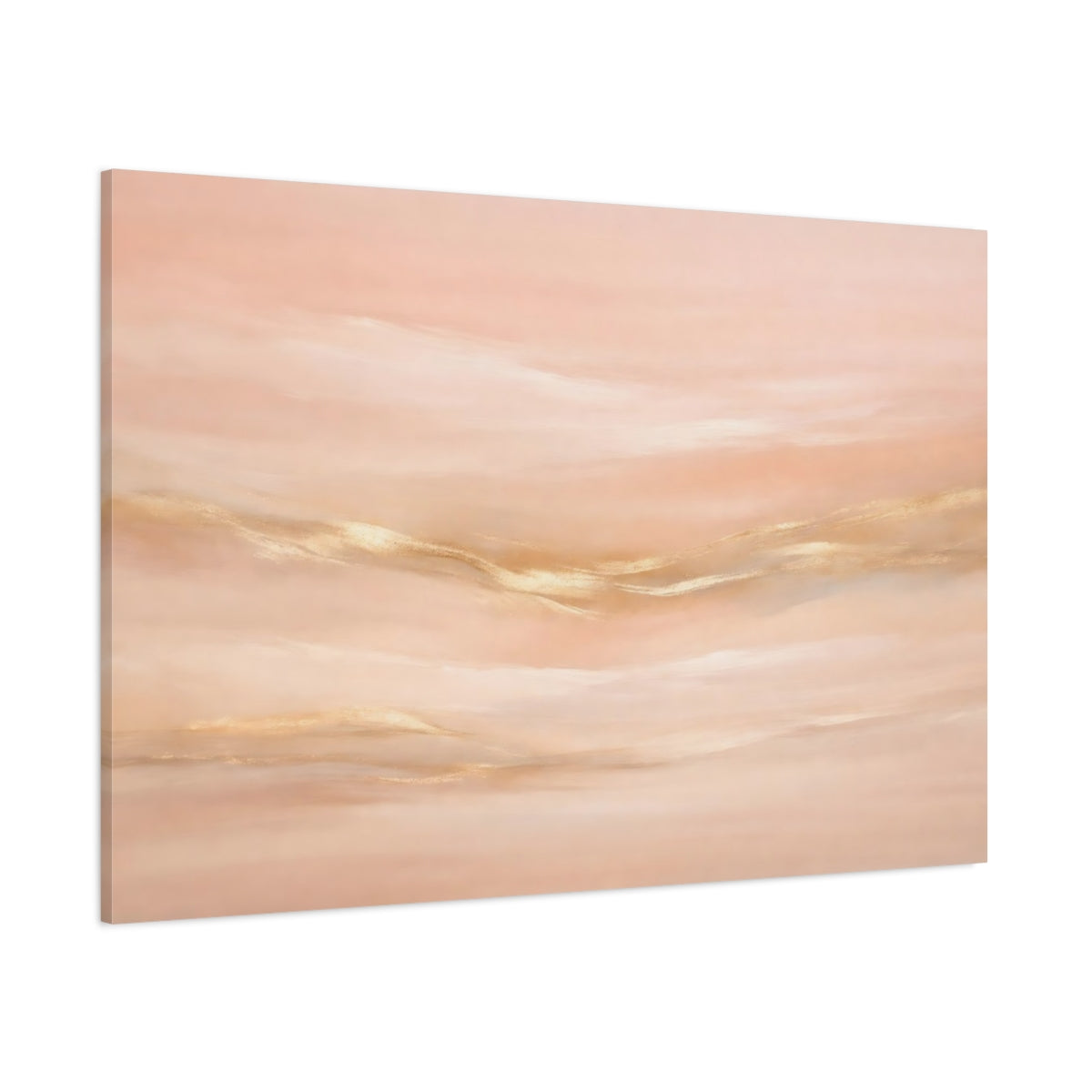 Main Mockup. Abstract Abstract Texture Pink And Gold shown as stretched canvas wall art