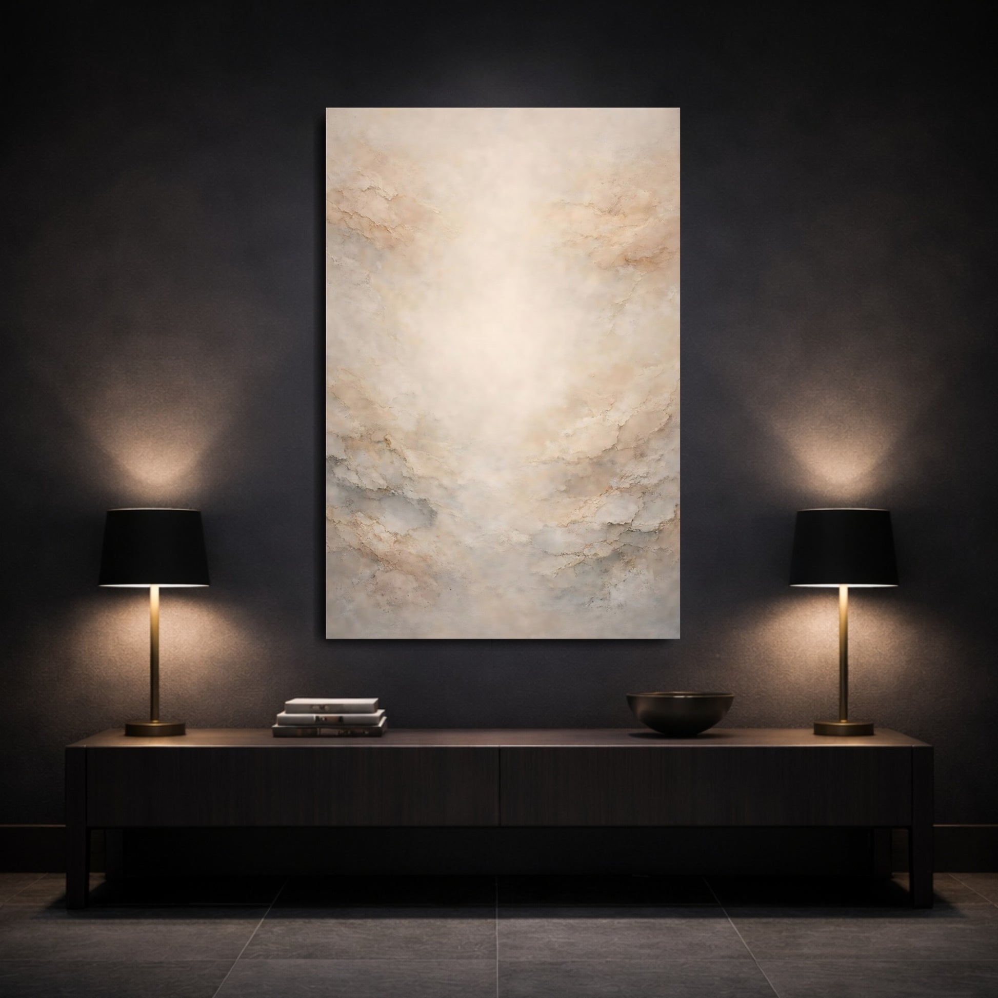 Abstract Abstract Texture Warm Beige Texture shown as front canvas room wall art