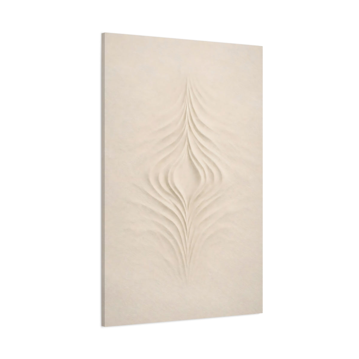 Abstract Abstract Waves Beige Abstract shown as stretched canvas wall art