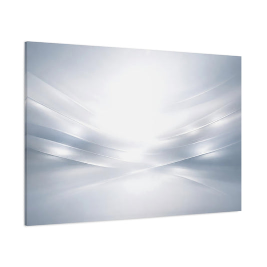 Main Mockup. Abstract Abstract Waves Grey And White shown as stretched canvas wall art