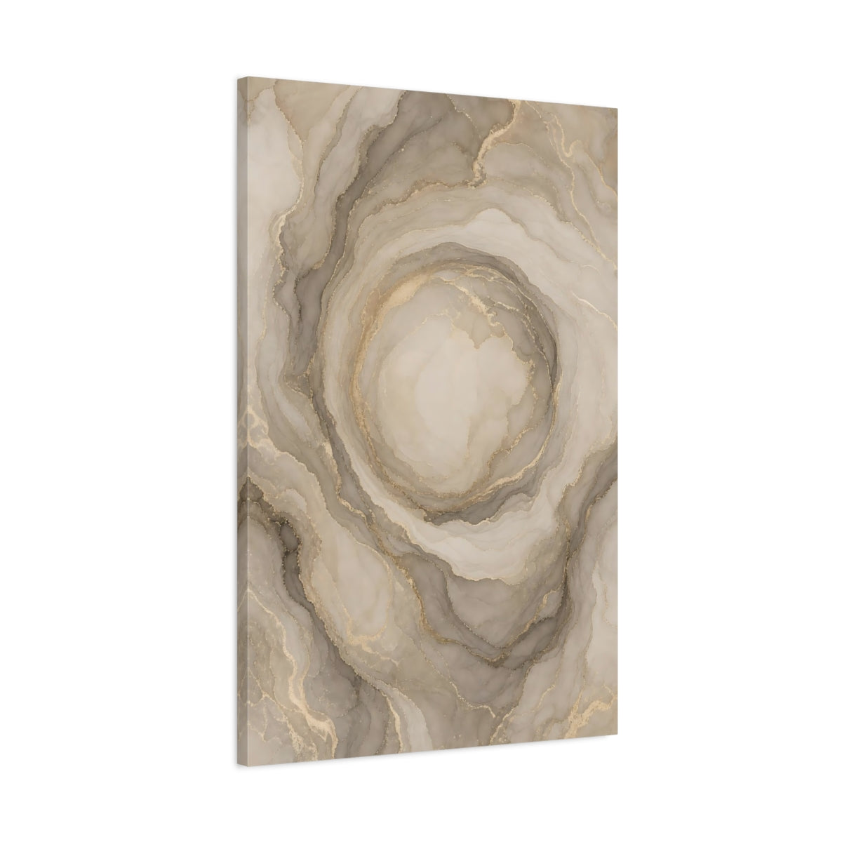 Main Mockup. Abstract Agate Pattern Neutral Gold Agate shown as stretched canvas wall art
