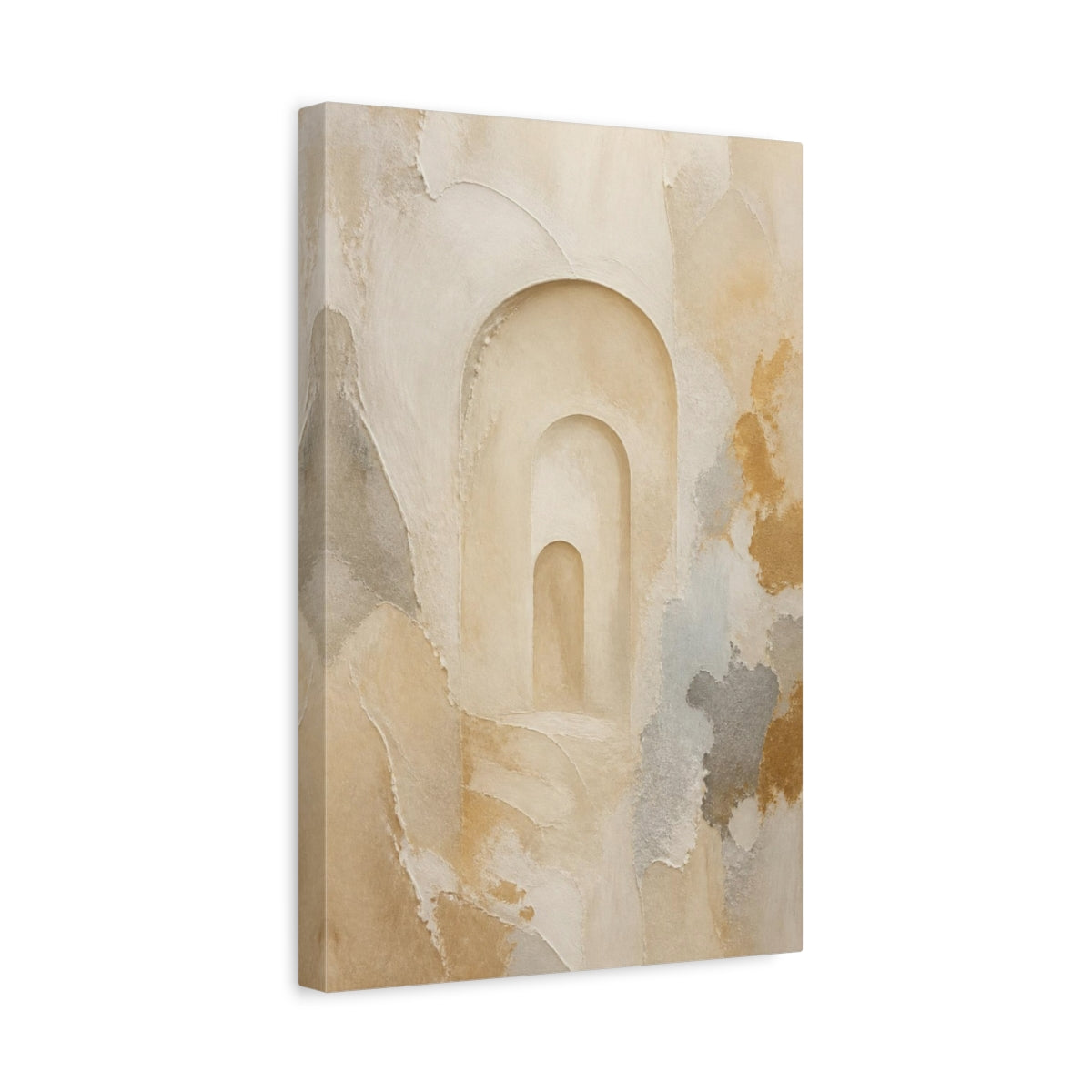 Side Mockup 4. Abstract Arched Niche shown as canvas print