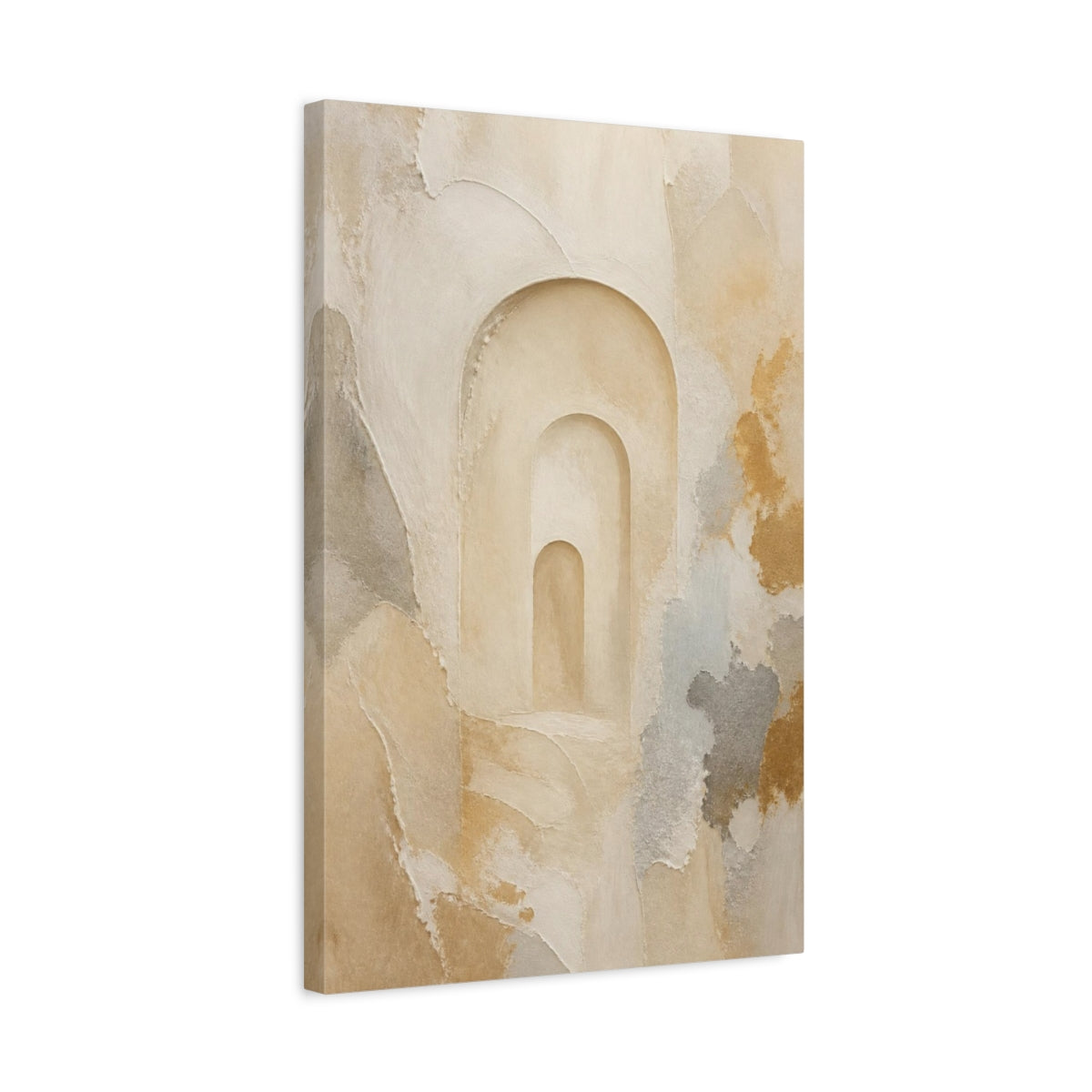 Side Mockup 3. Abstract Arched Niche shown as canvas print