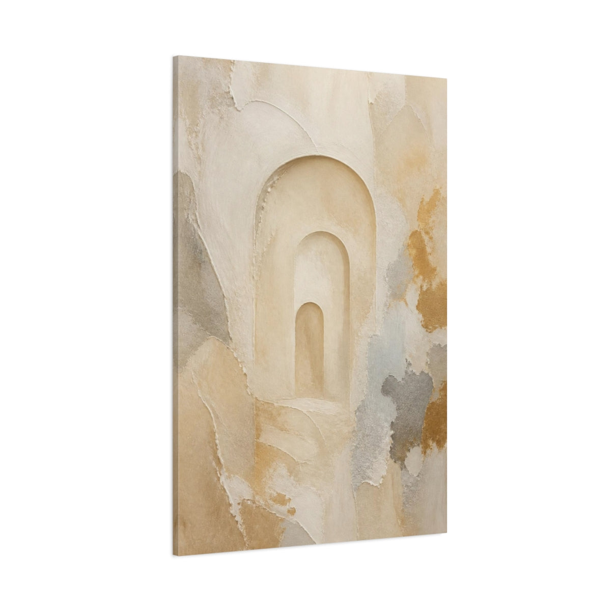 Side Mockup 1. Abstract Arched Niche shown as canvas print