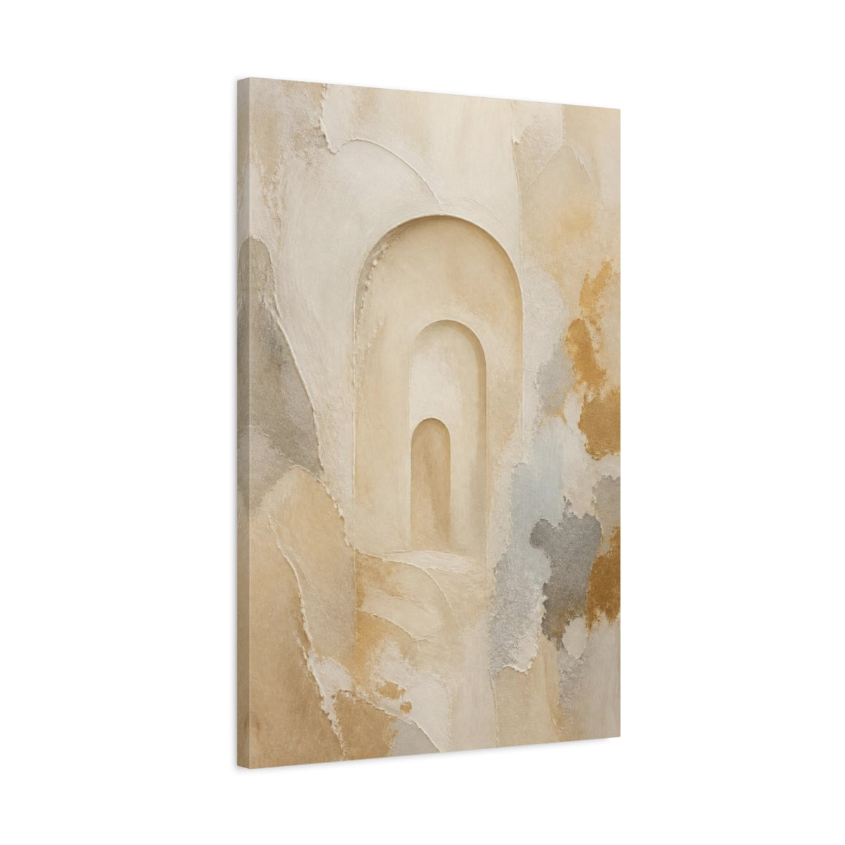 Side Mockup 2. Abstract Arched Niche shown as canvas print