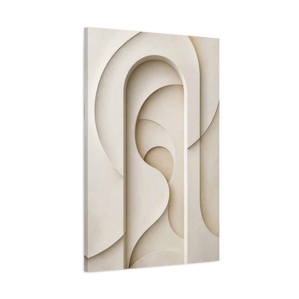 Abstract Arches Neutral Canvas Print – Modern Decor for Living Room, Large Wall - YesArtYes