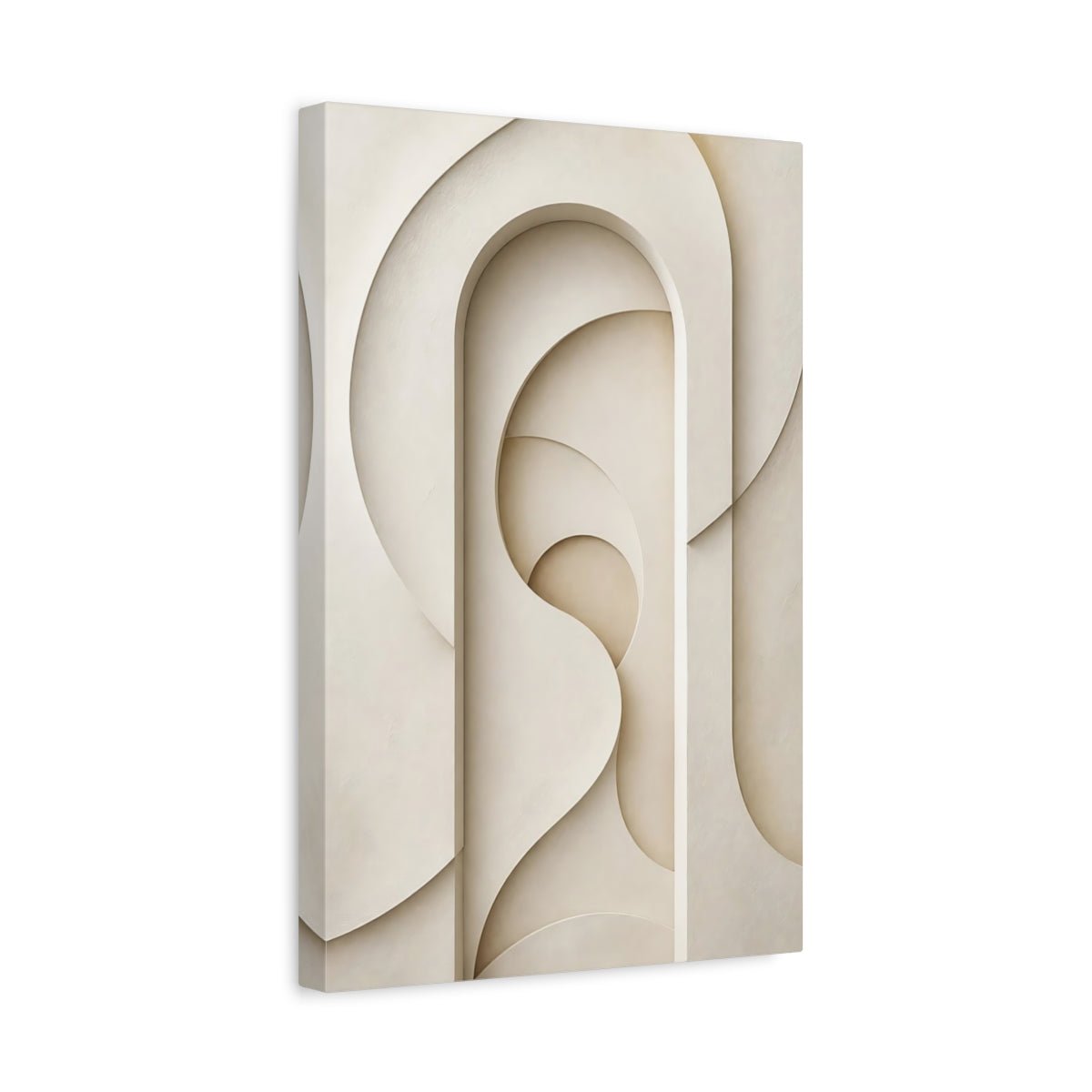 Abstract Arches Neutral Canvas Print – Modern Decor for Living Room, Large Wall - YesArtYes