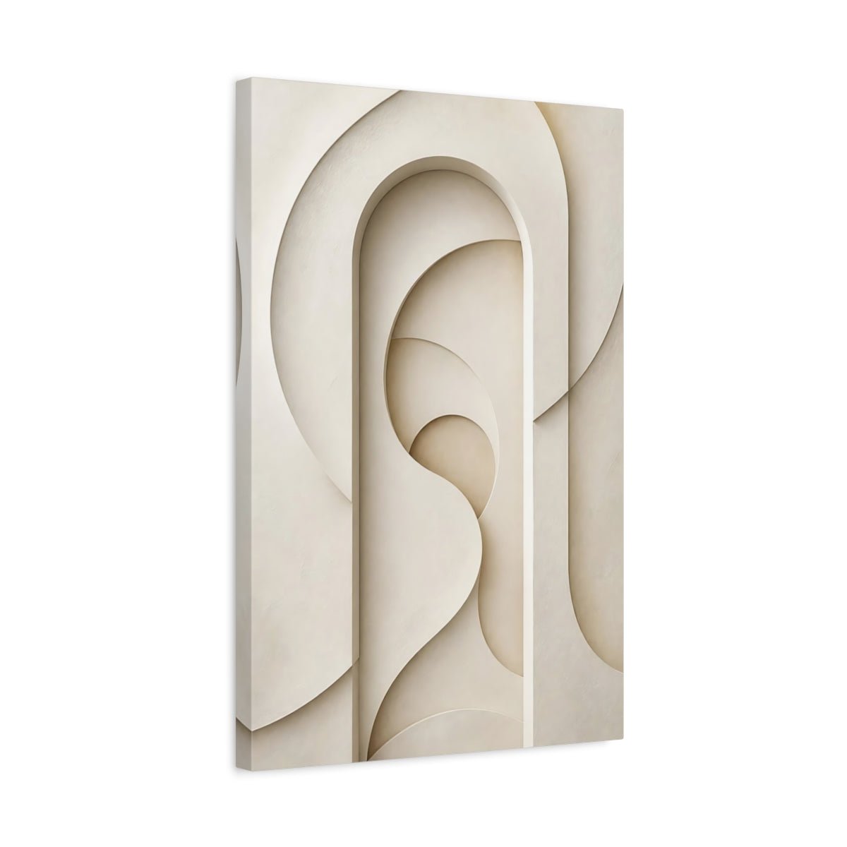 Abstract Arches Neutral Canvas Print – Modern Decor for Living Room, Large Wall - YesArtYes