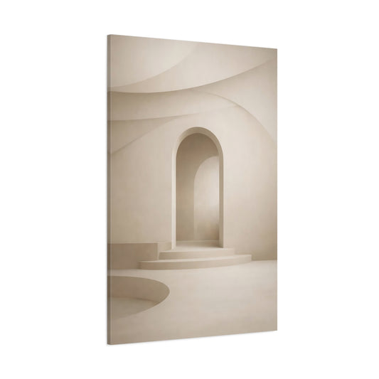 Abstract Archway Beige Archway shown as stretched canvas wall art