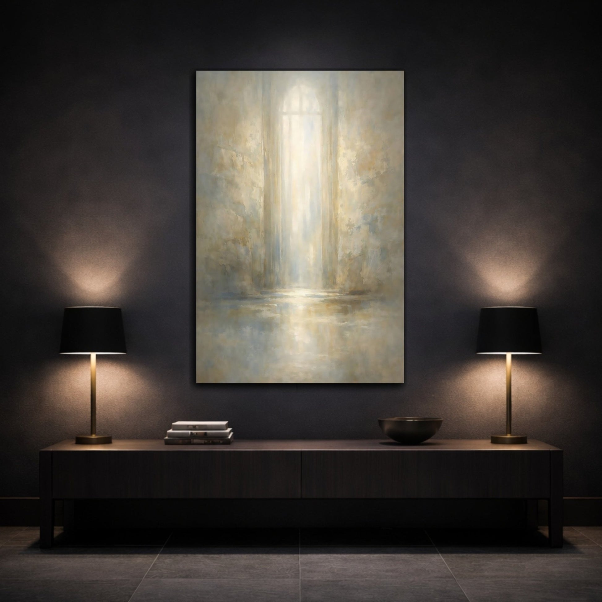 Abstract Archway Light Warm - Canvas Wall Art Print - YesArtYes