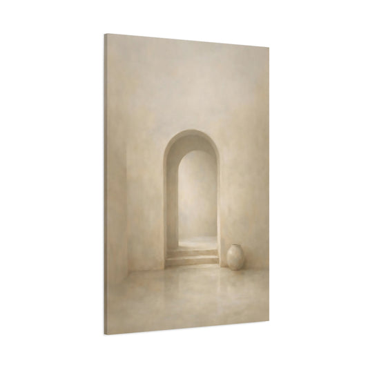Main Mockup. Abstract Archway Neutral Archway shown as stretched canvas wall art