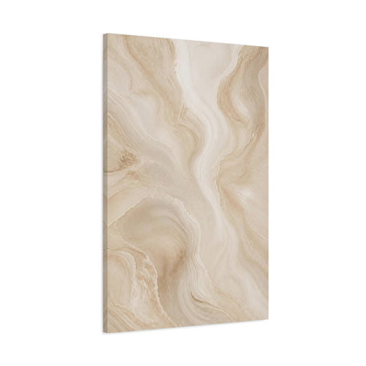 Main Mockup. Abstract Beige Waves shown as canvas print