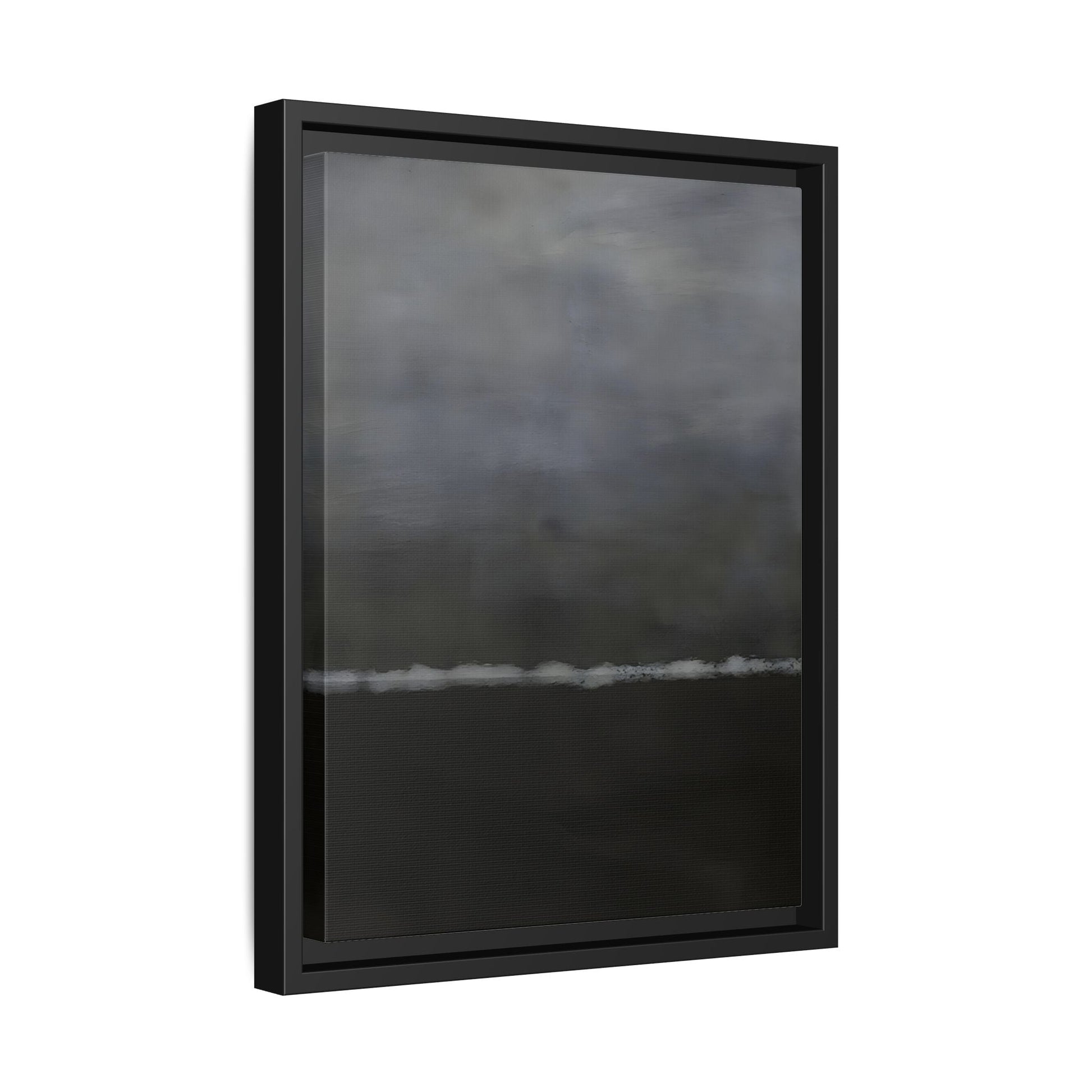 Abstract Black Minimalist Canvas Wall Art Print in Exclusive Frame - YesArtYes