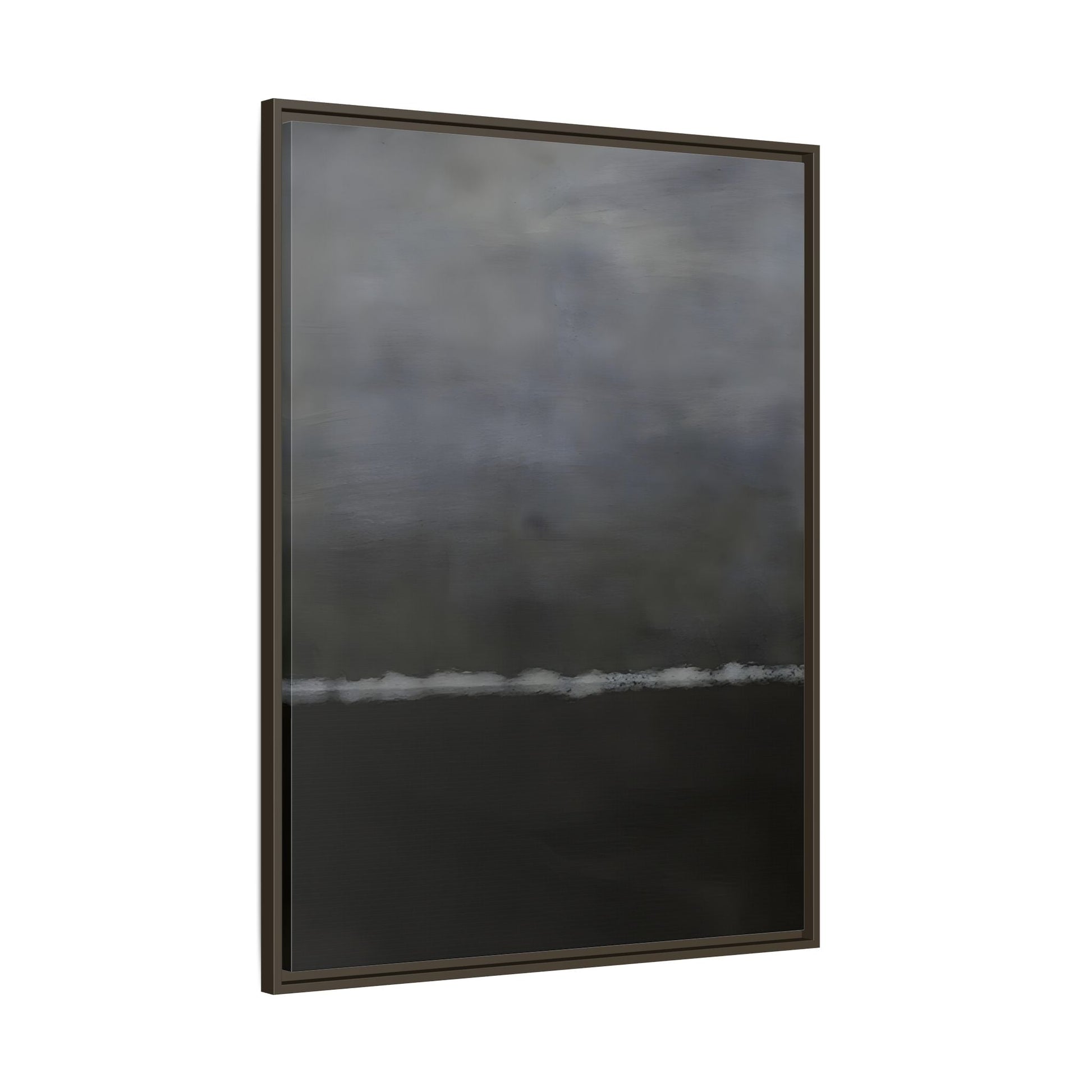 Abstract Black Minimalist Canvas Wall Art Print in Exclusive Frame - YesArtYes
