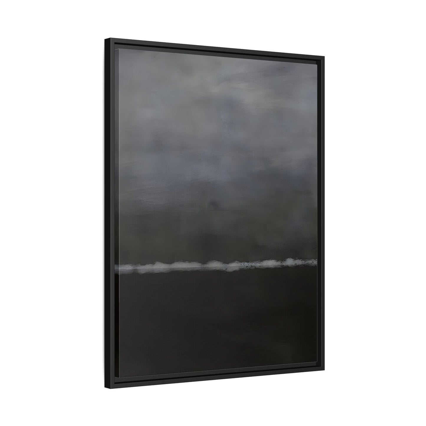 Abstract Black Minimalist Canvas Wall Art Print in Exclusive Frame - YesArtYes
