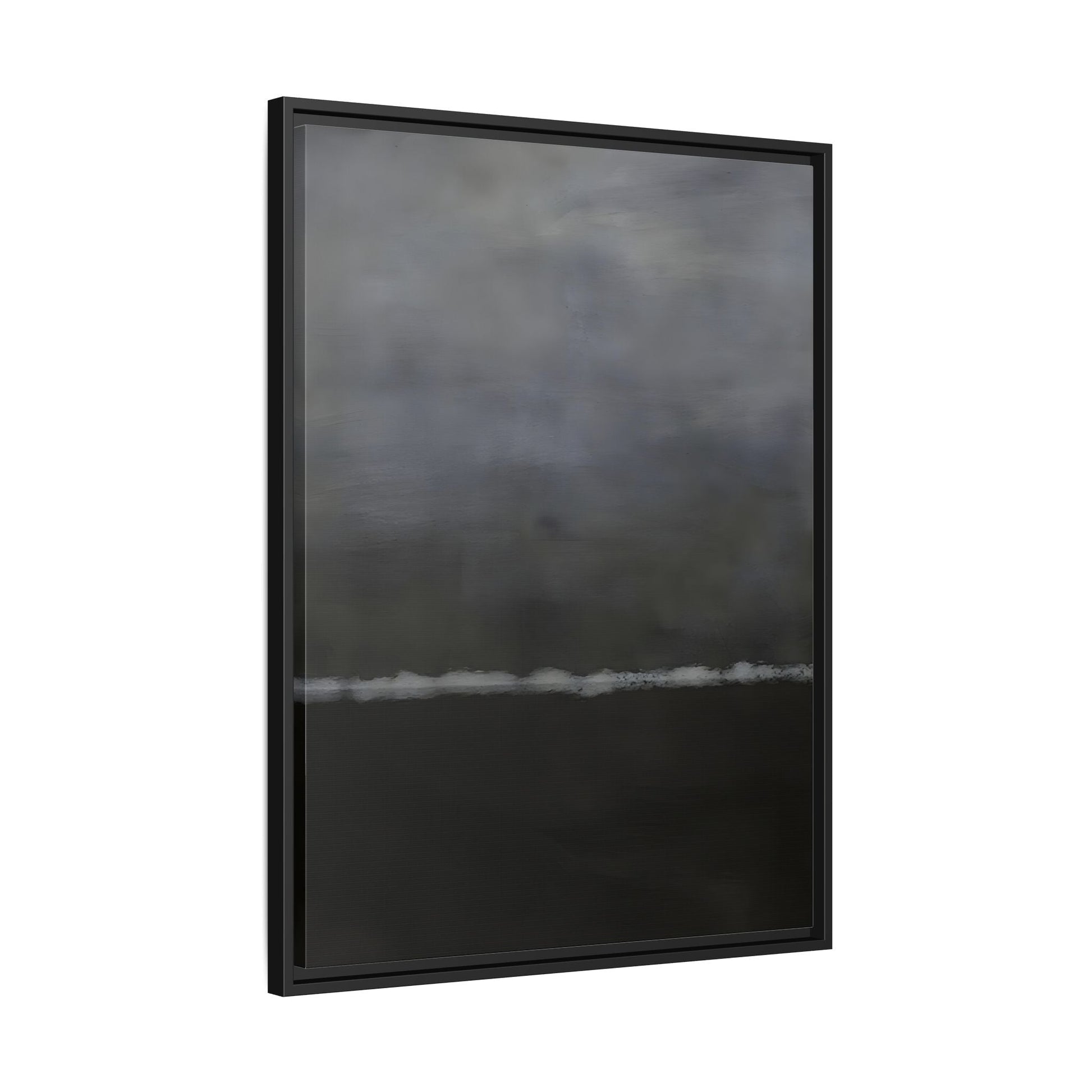 Abstract Black Minimalist Canvas Wall Art Print in Exclusive Frame - YesArtYes