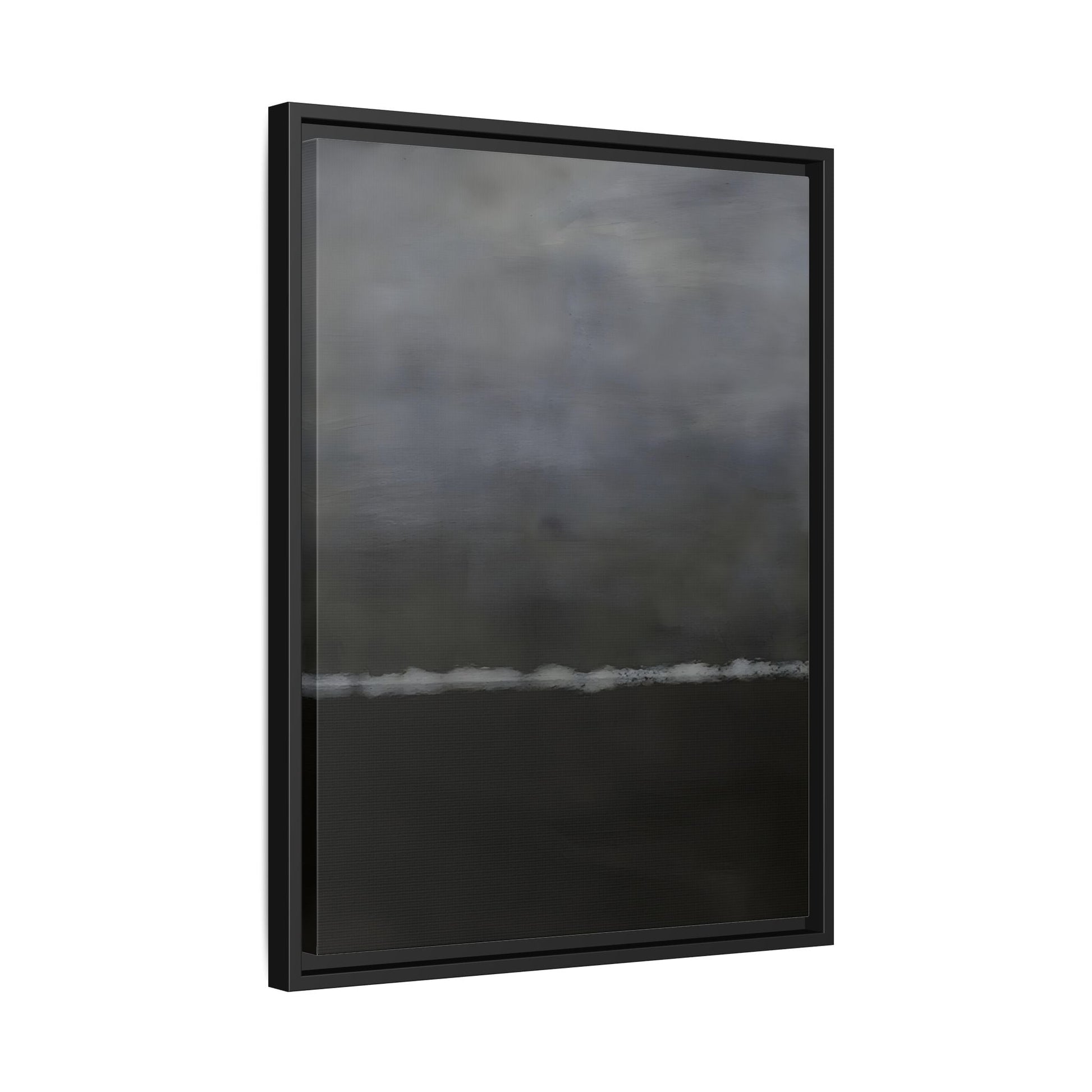 Abstract Black Minimalist Canvas Wall Art Print in Exclusive Frame - YesArtYes