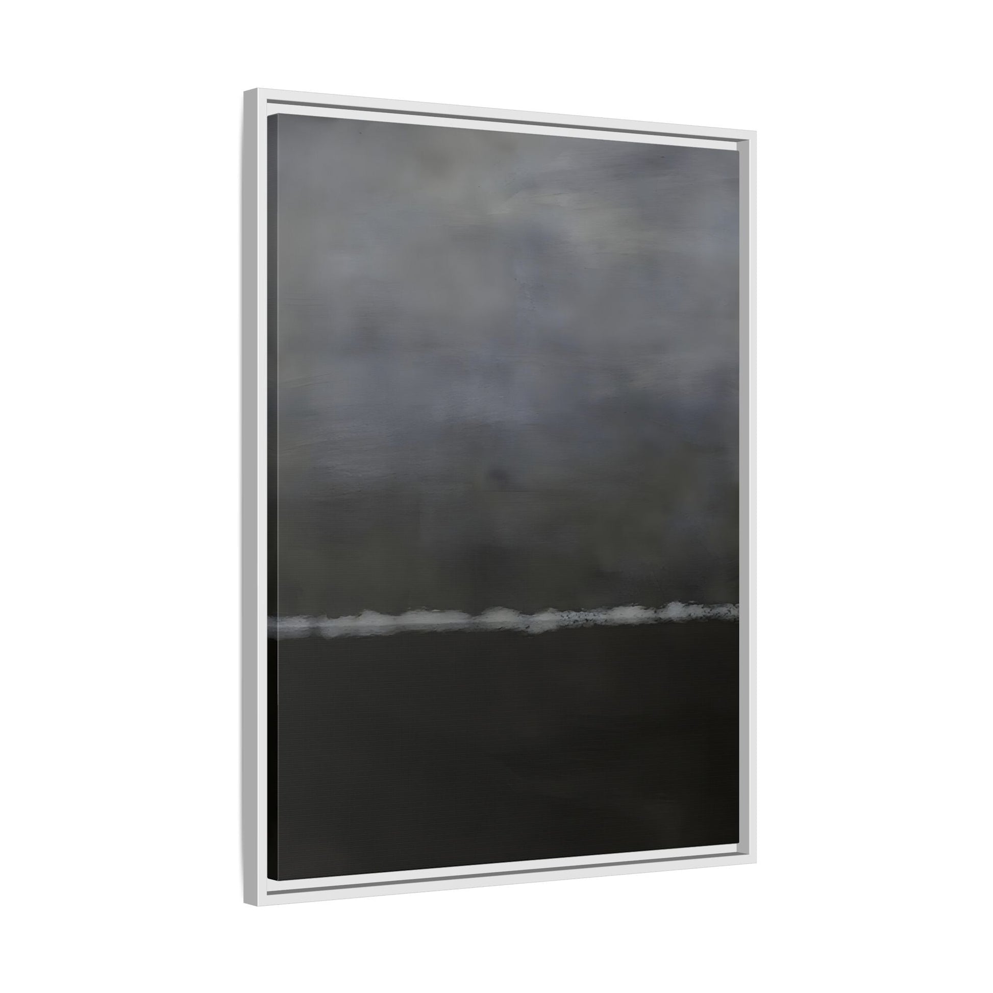 Abstract Black Minimalist Canvas Wall Art Print in Exclusive Frame - YesArtYes
