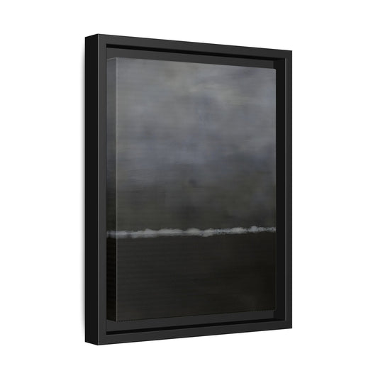 Abstract Black Minimalist Canvas Wall Art Print in Exclusive Frame - YesArtYes