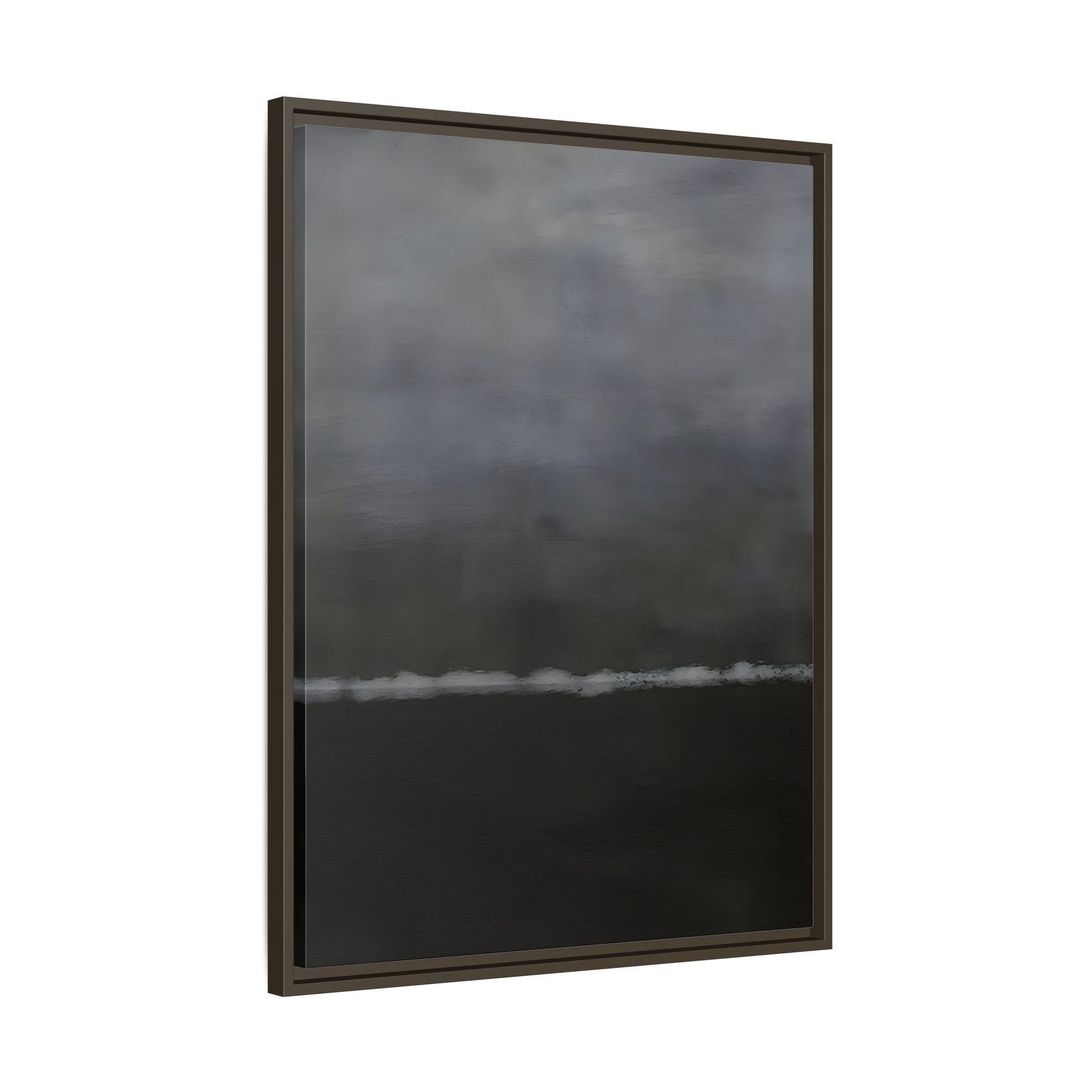 Abstract Black Minimalist Canvas Wall Art Print in Exclusive Frame - YesArtYes