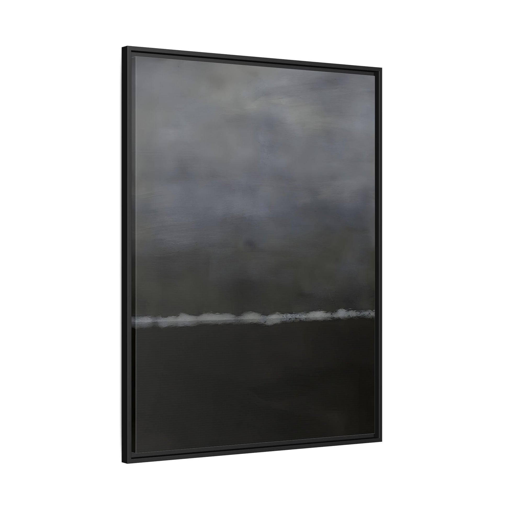 Abstract Black Minimalist Canvas Wall Art Print in Exclusive Frame - YesArtYes