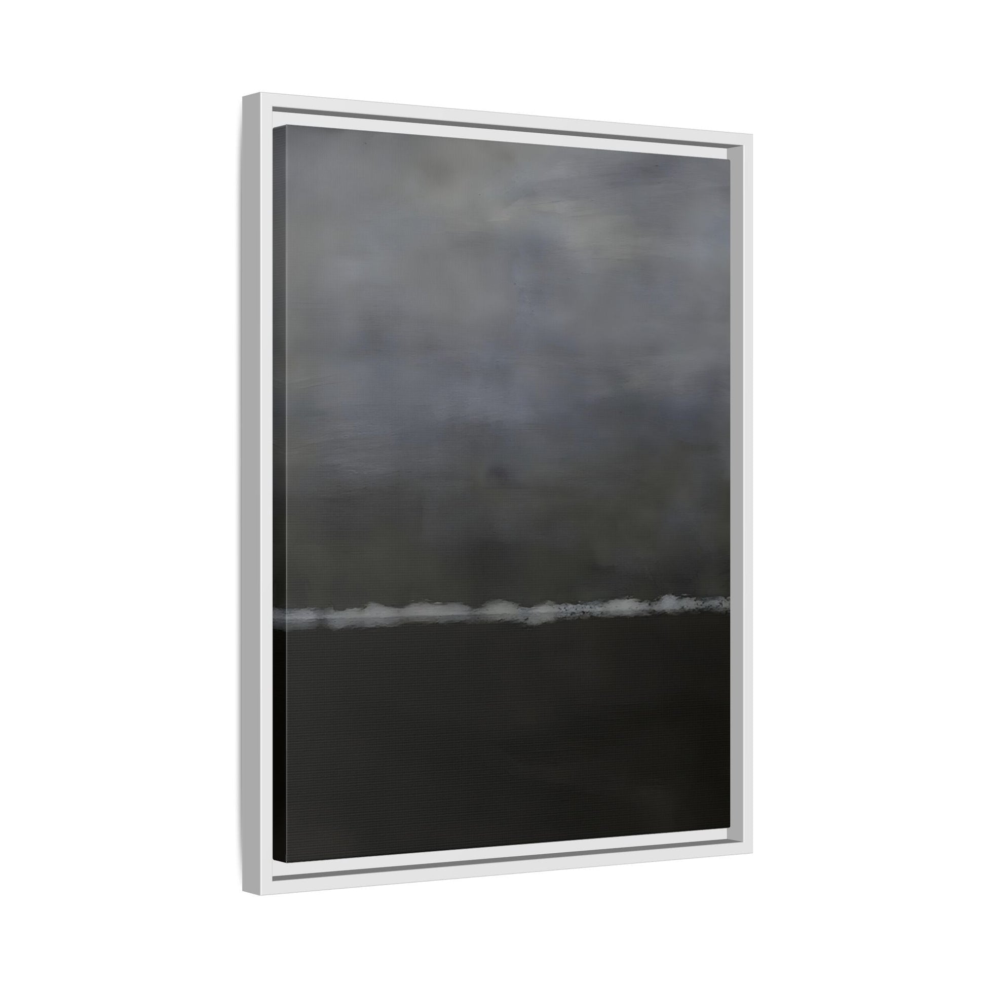 Abstract Black Minimalist Canvas Wall Art Print in Exclusive Frame - YesArtYes