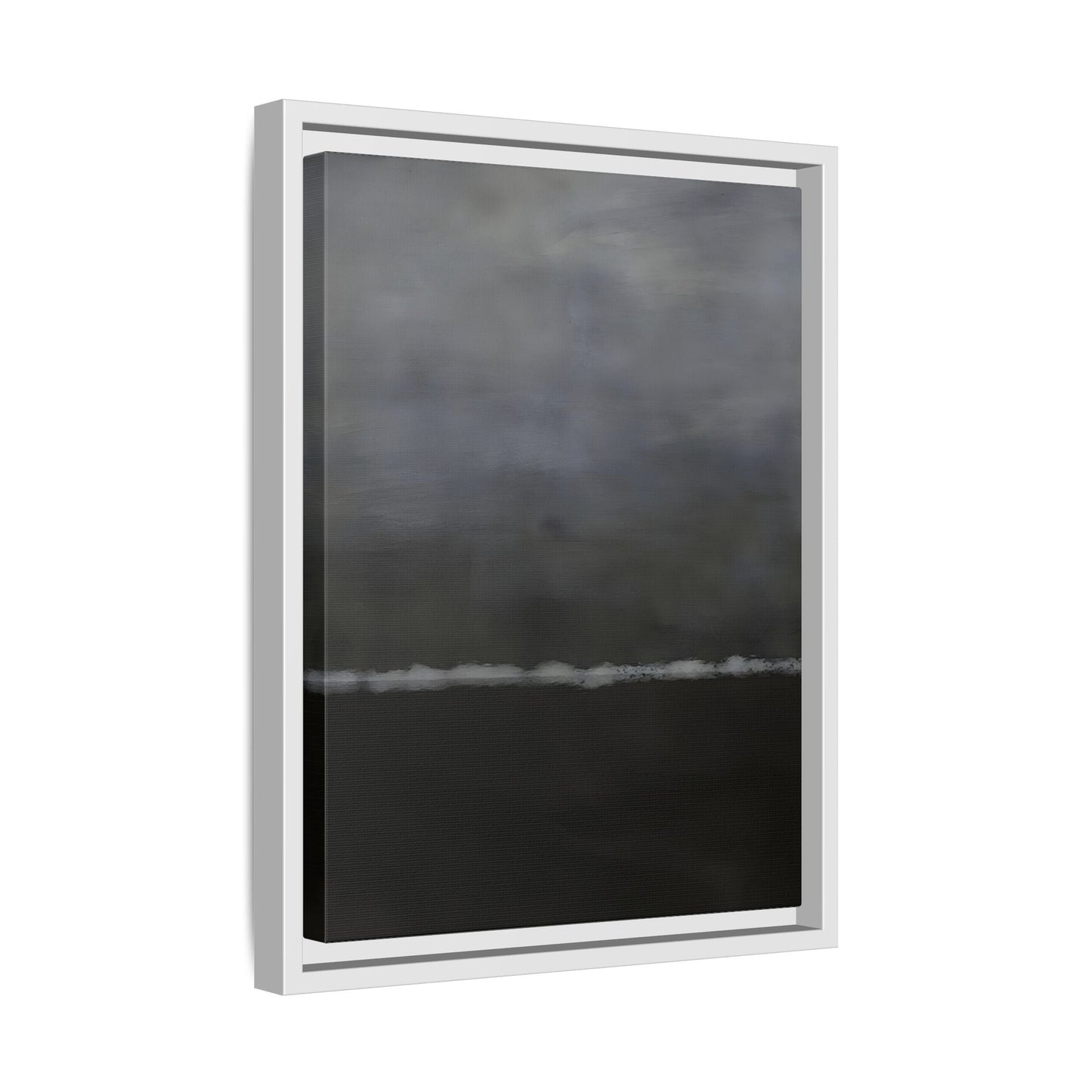 Abstract Black Minimalist Canvas Wall Art Print in Exclusive Frame - YesArtYes