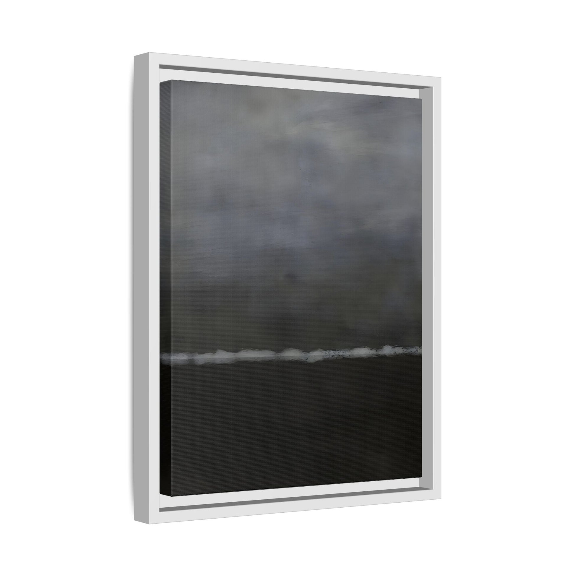 Abstract Black Minimalist Canvas Wall Art Print in Exclusive Frame - YesArtYes