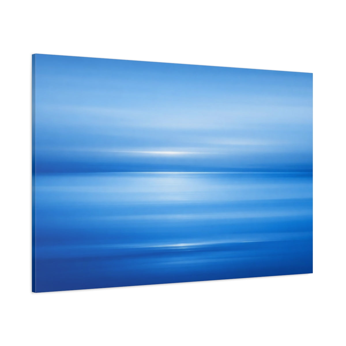 Main Mockup. Abstract Blue Abstraction Blue Gradient shown as stretched canvas wall art