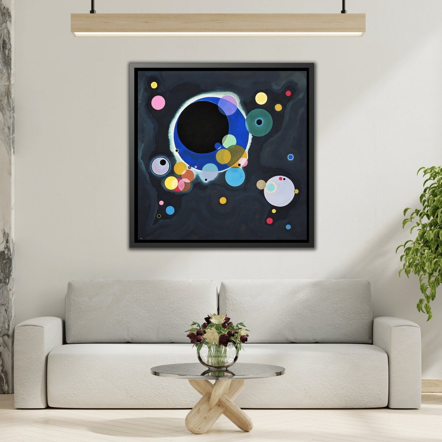 Abstract Canvas Wall Art Print - Kandinsky Several Circles