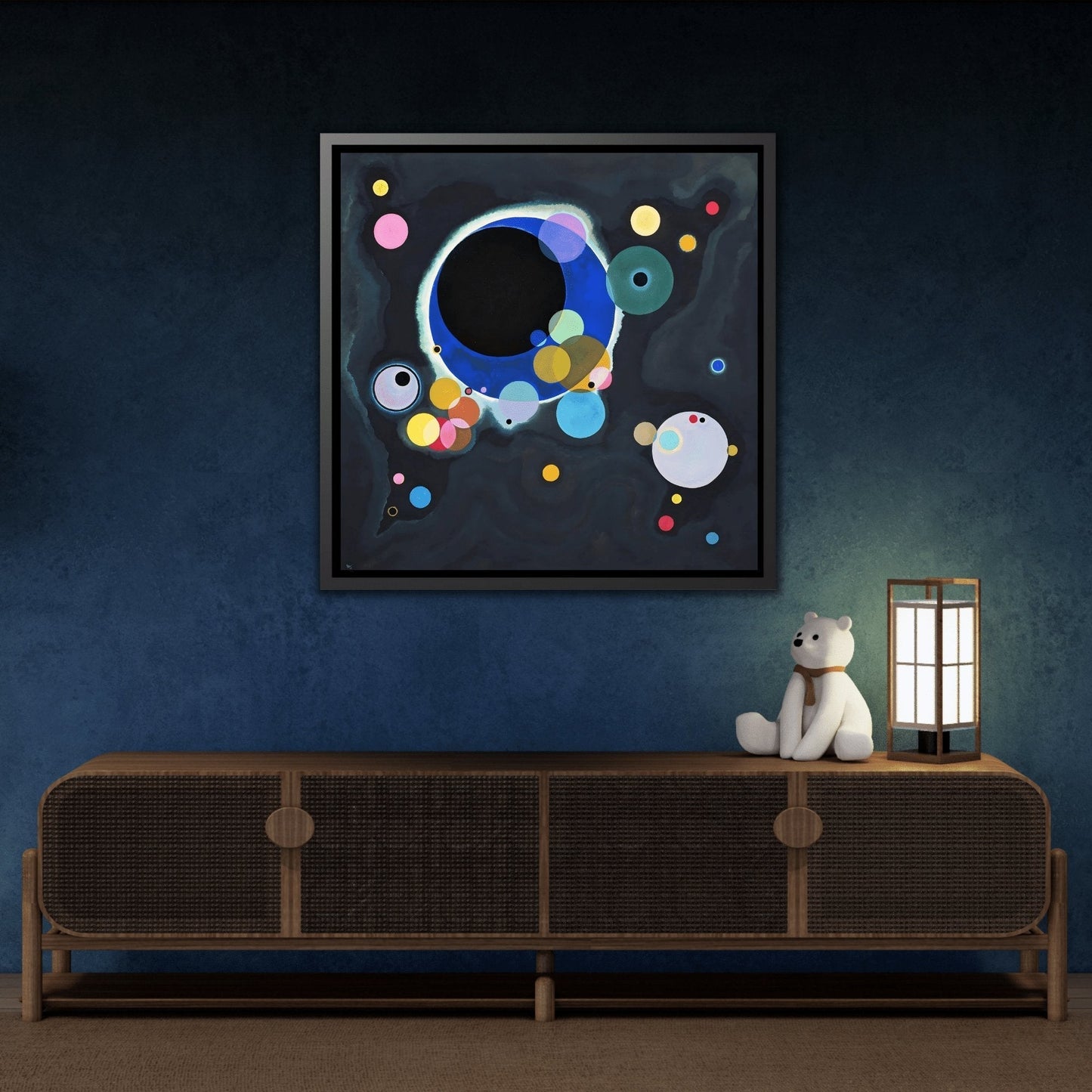 Abstract Canvas Wall Art Print - Kandinsky Several Circles