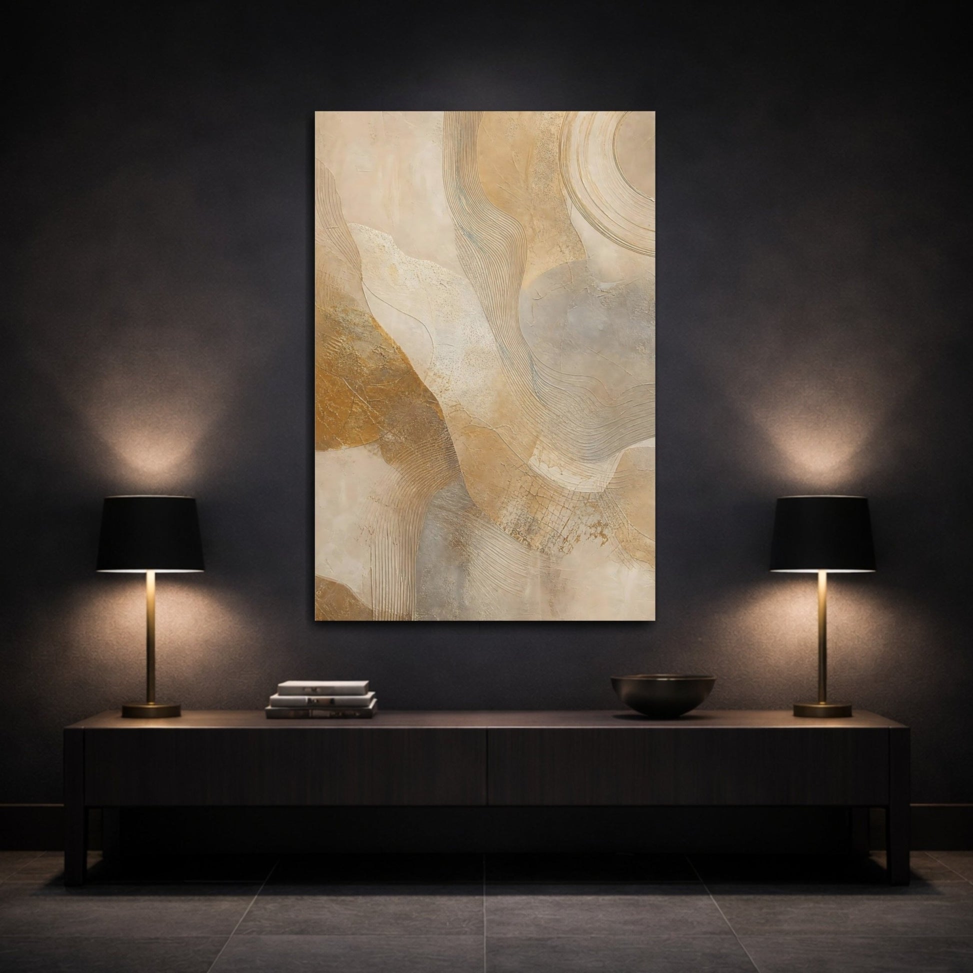 Abstract Canvas Wall Art Print – Living Room Decor, Above Console Table - YesArtYes