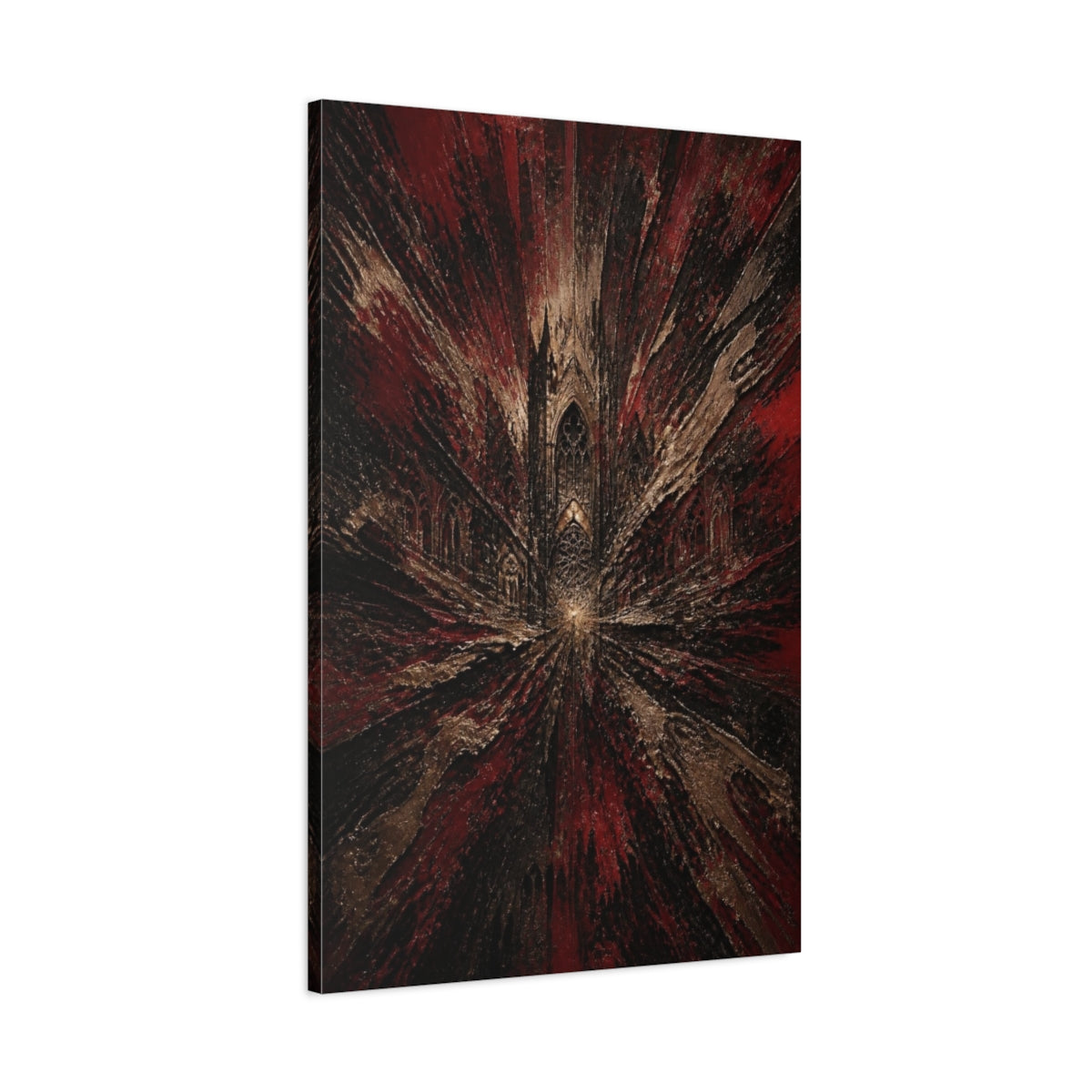 Main Mockup. Abstract Cathedral Burst shown as canvas print