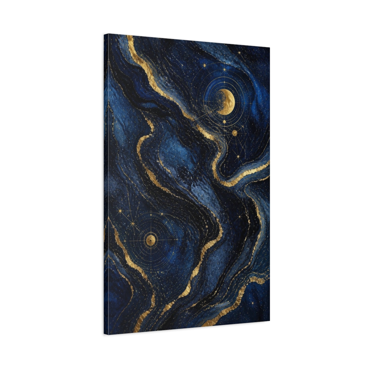 Main Mockup. Abstract Celestial Moon shown as canvas print
